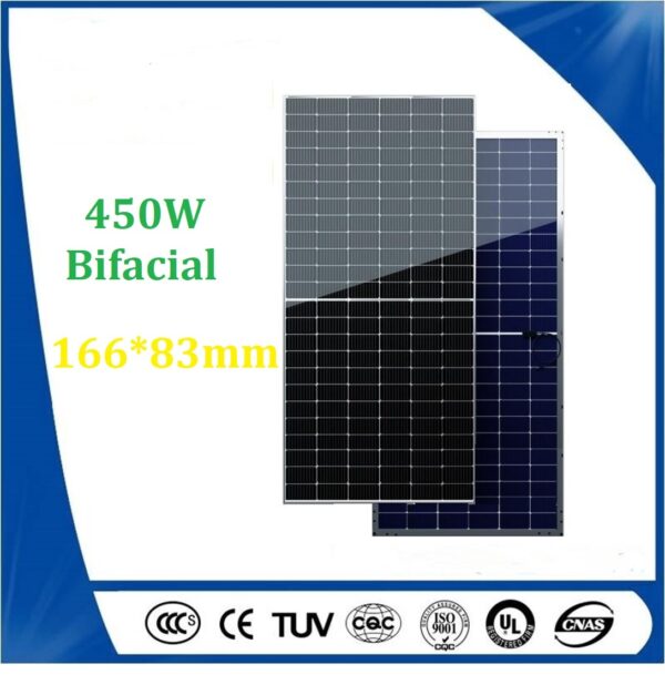 N-type Monocrystalline Bifacial 450w~460w double glass solar Panel