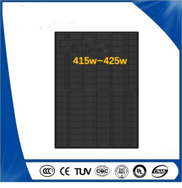 Full Black N-type Monocrystalline 420w~430w solar panel