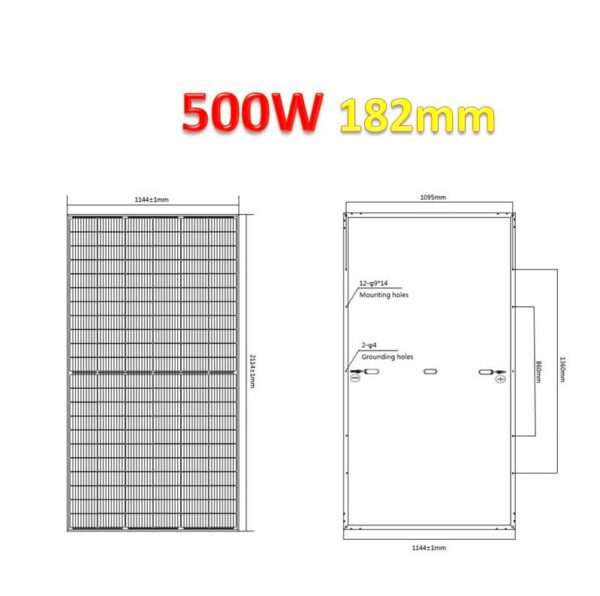 N-type Monocrystalline 480W~500W Half Cell Solar Panel - Image 2