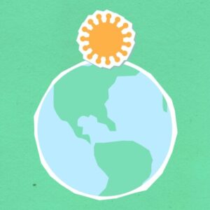 Earth and Sun Illustration